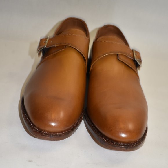Allen Edmonds Plymouth Single Monk Strap Dress Shoe Walnut Brown Size 11 D - Picture 8 of 11